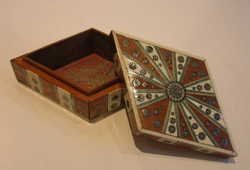 Antique Anglo Indian Vizagapatam Box - Unusual Shape C.1860