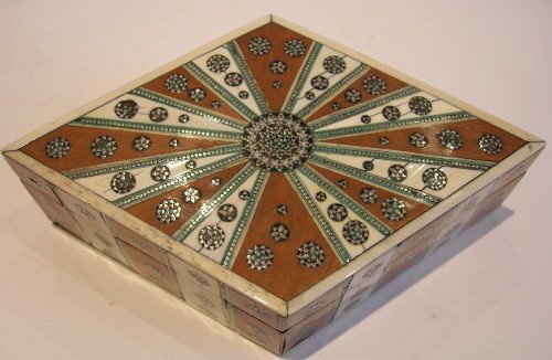 fig 1. Antique Anglo Indian Vizagapatam Box - Unusual Shape c.1860