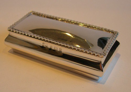 Elegant Antique English Sterling Silver Box with Gilded Interior - 1901