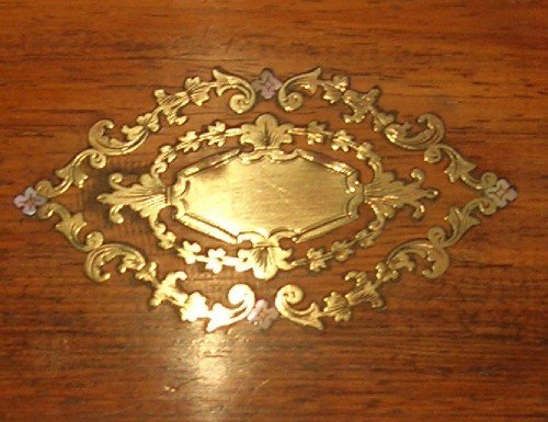 fig 2. French Inlaid Rosewood Bezique / Playing Card / Games Box c.1870