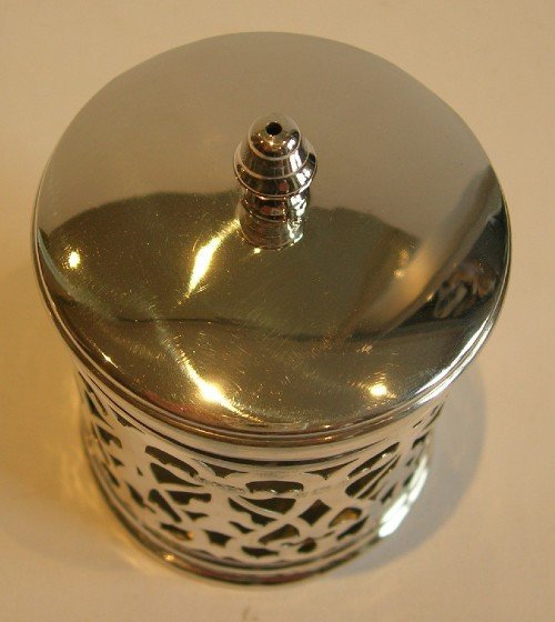 fig 1. Antique English Sterling Silver Sewing Thread / String or Twine Dispensing Box - 1905