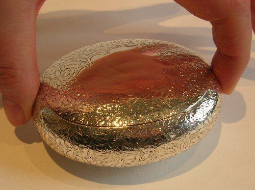 fig 1. Antique English Sterling Silver Tobacco Box - Victorian by George Unite