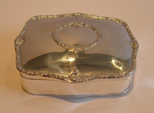 Antique English Sterling Silver Jewelry / Ring Box - 1909 - Mappin & Webb
