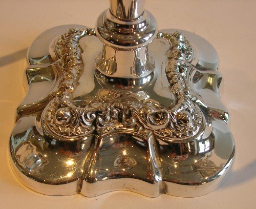 fig 1. Antique English Silver Plated Candelabra By Mappin & Webb c.1890