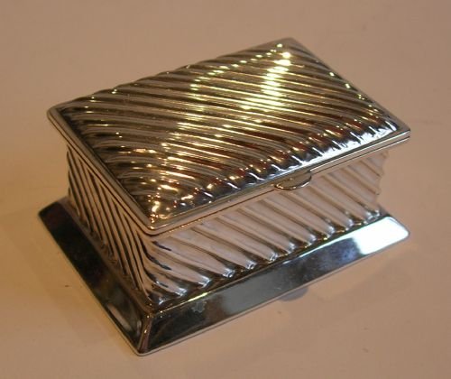Unusual English Victorian Sterling Silver Postage Stamp Box by Deakin & Francis