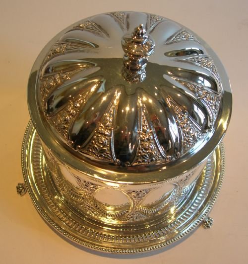 fig 1. Fabulous Antique English Biscuit Box In Silverplate By Padley Parkin & Staniforth of Sheffield c.1860