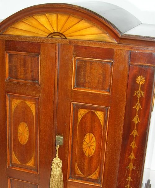 fig 4. Magnificent & Grand Inlaid Mahogany Writing / Stationery Cabinet - Georgian House Front