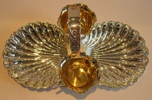 fig 1. Antique English Silver Plated Strawberry Set; Reg. No. For 1891
