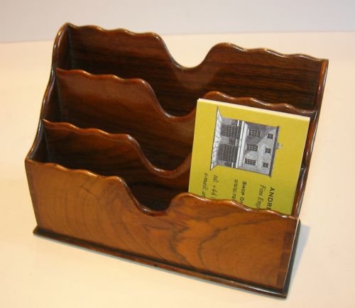 Handsome Small Antique English Stationery Rack in Walnut C.1880