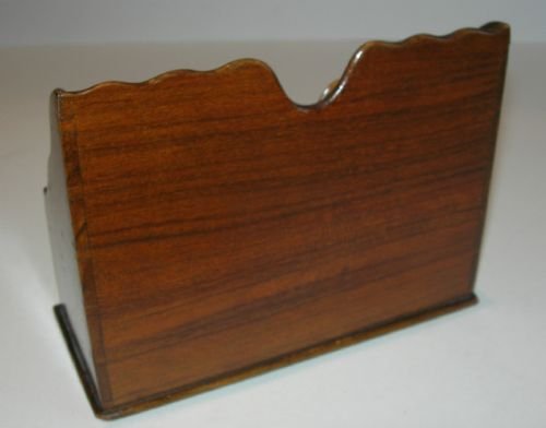 fig 1. Handsome Small Antique English Stationery Rack In Walnut c.1880