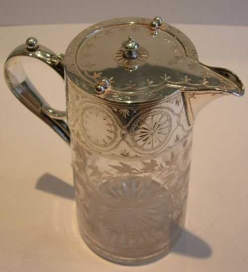 Handsome Antique English Lemonade / Water Jug or Pitcher C.1900
