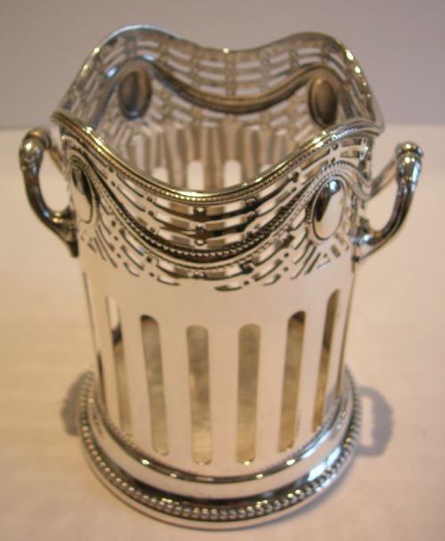 Beautiful Antique English Silver Plated Bottle Holder C.1900