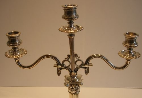 fig 1. English Victorian Three Light Candelabra By Elkington & Co. - 1878