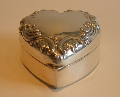 fig 1. Elegant Antique English Sterling Silver Box - 1896