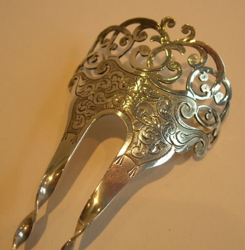 Quality Victorian Sterling Silver Hair Comb - 1897
