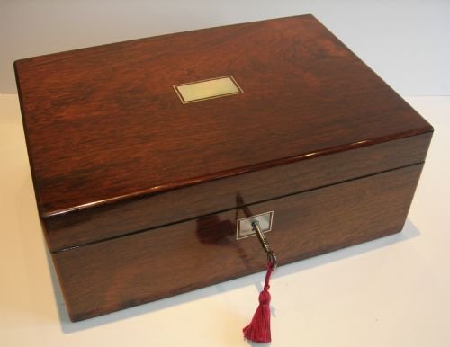 Antique English Rosewood Writing Slope / Lap Desk C.1850