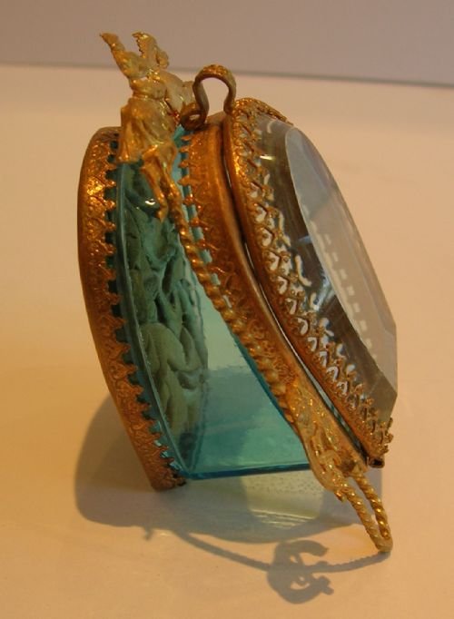 fig 1. Rare Antique French Pocket Watch Box - Equestrian / Horse Racing Interest