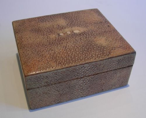 Stylish English Shagreen Trinket Box C.1920