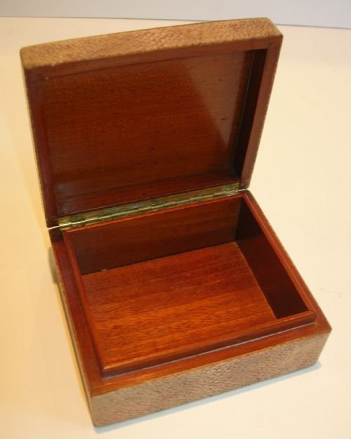 fig 1. Stylish English Shagreen Trinket Box c.1920