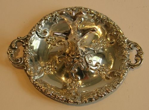 fig 1. Charming Antique Sterling Silver Ring Tree, With Handled Tray - 1901