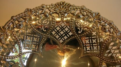 fig 1. Antique English Silver Plated Cake Basket c.1880 - Exquisite!