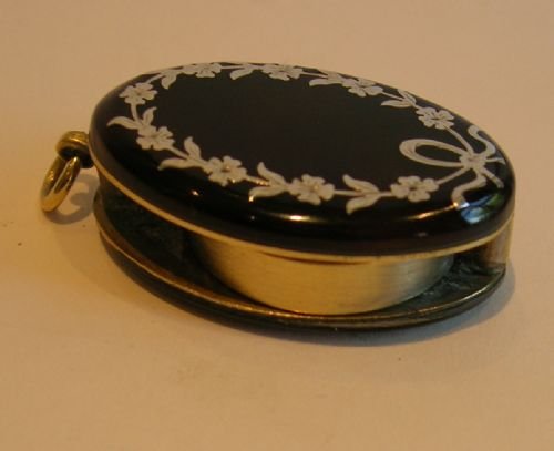 Pretty Tortoise Shell Clad Magnifying Glass - Silver Pique Inlay