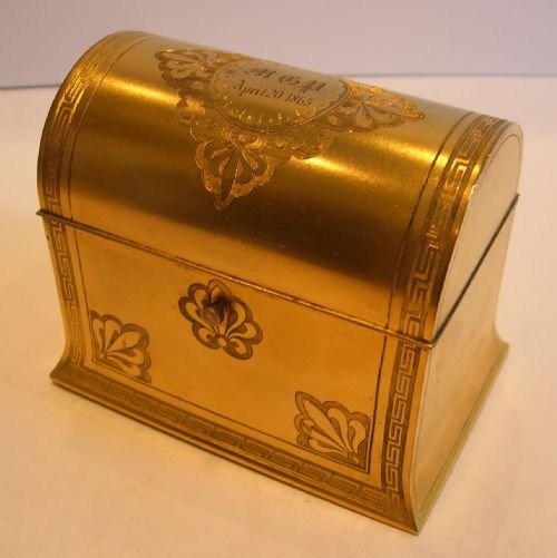 fig 1. Magnificent Gilt Bronze Perfume Bottle Box by Houghton, Bond Street, London - 1865