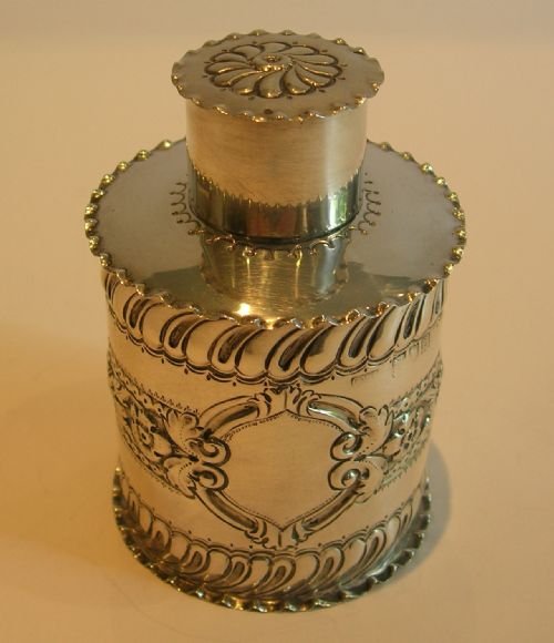 Antique English Sterling Silver Tea Caddy - London 1896