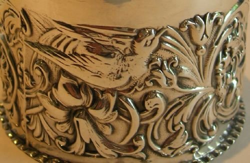 fig 1. Antique Sterling Silver Vanity Box by William Comyns - Art Nouveau