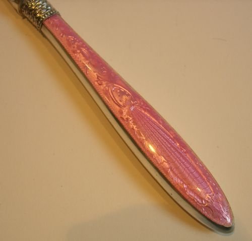 fig 1. Fabulous Sterling Silver & Guilloche Enamel Letter Opener - 1895