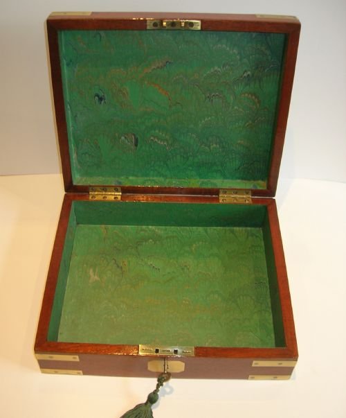 fig 2. Handsome Military / Campaign Brass Bound Mahogany Box c.1820