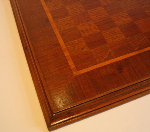 fig 1. Handsome Antique English Wooden Chess Board c.1890