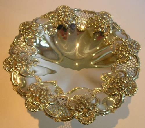 fig 1. Beautiful English Silver Plated Tazza or Footed Comport by George Travis c.1890