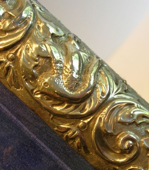 fig 1. Beautiful Large English Sterling Silver Photo Frame by Walker & Hall - 1901