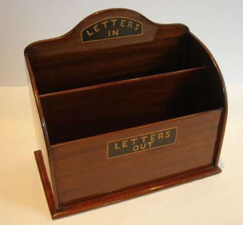 Antique English Mahogany Letter Holder / Caddy C.1890