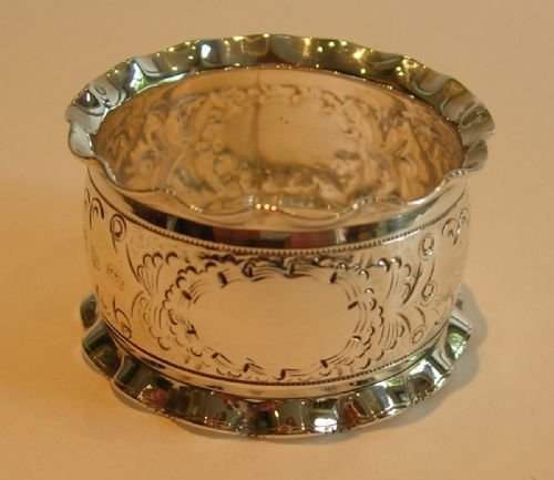 Antique English Sterling Silver Napkin Ring - 1895