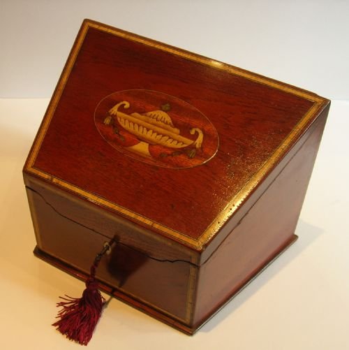Superb Edwardian Inlaid Mahogany Stationery Box C.1905