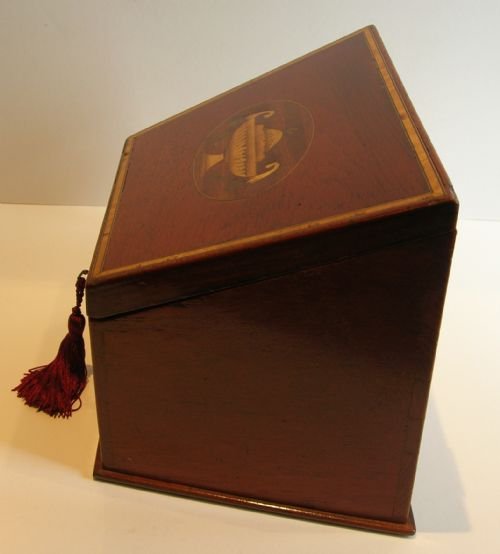 fig 1. Superb Edwardian Inlaid Mahogany Stationery Box c.1905