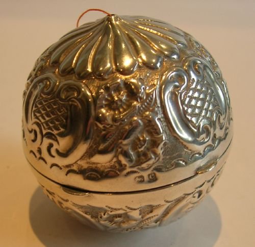 Rare Antique English Sterling Silver Thread / Cotton Box for Chatelaine