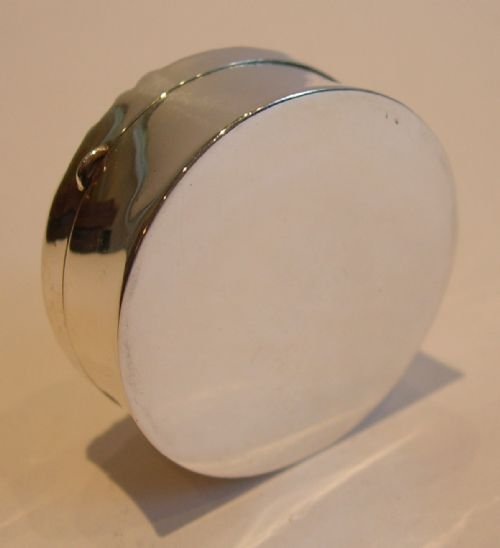 fig 1. Antique English Sterling Silver Pill Box - 1901