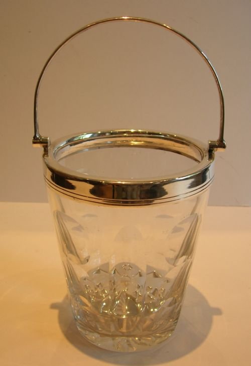 Beautiful Quality Crystal and Silver Plated Ice Bucket by Mappin & Webb