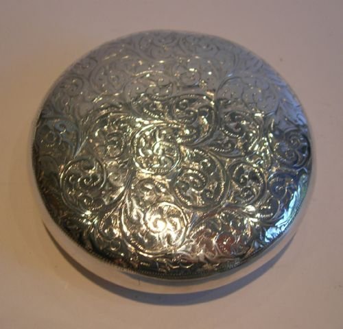 fig 1. Antique English Sterling Silver Tobacco Box - Edwardian - Birmingham 1910