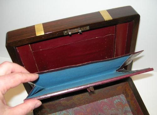 fig 2. Handsome Military / Campaign Brass Bound Rosewood Box c.1840