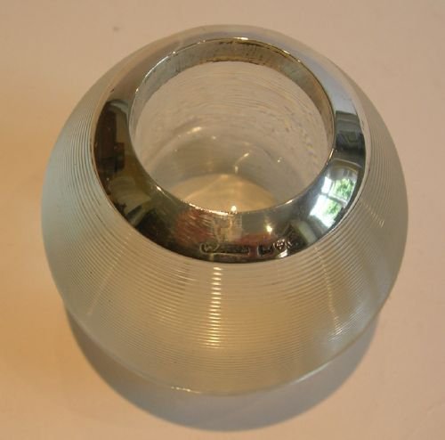fig 1. Threaded Glass Match Strike / Table Vesta - Sterling Silver - 1903