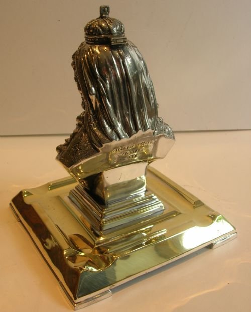 fig 1. Unusual Antique Figural Inkwell - Queen Victoria's Diamond Jubilee 1897