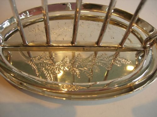 fig 2. Victorian Lyre Shaped Silver Plated Letter / Note Holder c.1870