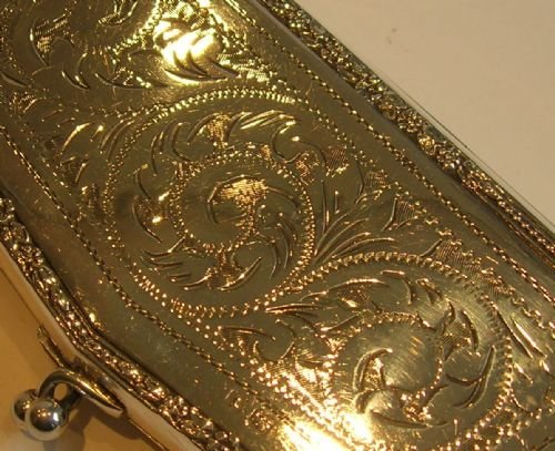 fig 1. Stunning English Sterling Silver Purse - 1918