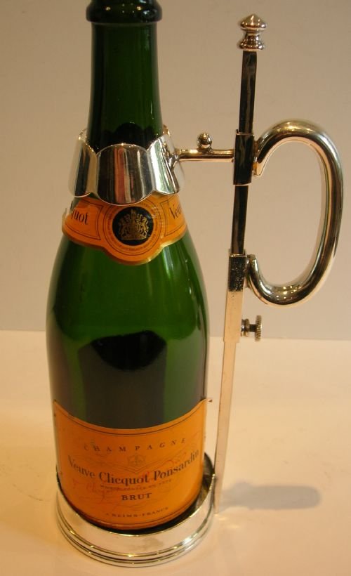Superb Silver Plated Wine / Champagne Bottle Holder / Pourer by William Hutton C.1900