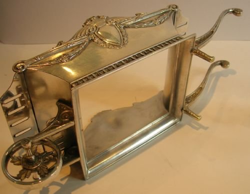 fig 3. Figural Antique WMF Flower Bowl - Novelty Wheelbarrow Shape c.1910