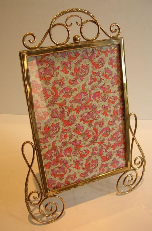 Antique English Brass Photograph Frame - Victorian, C.1880
